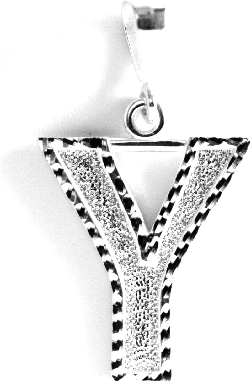Deidreamers Personalized 1.0 Inch Solid.925 Sterling Silver Initial A-Z Charm - Image 1